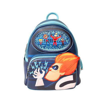 Loungefly Disney Pixar Incredibles Syndrome Mini Backpack DEFECTIVE #378