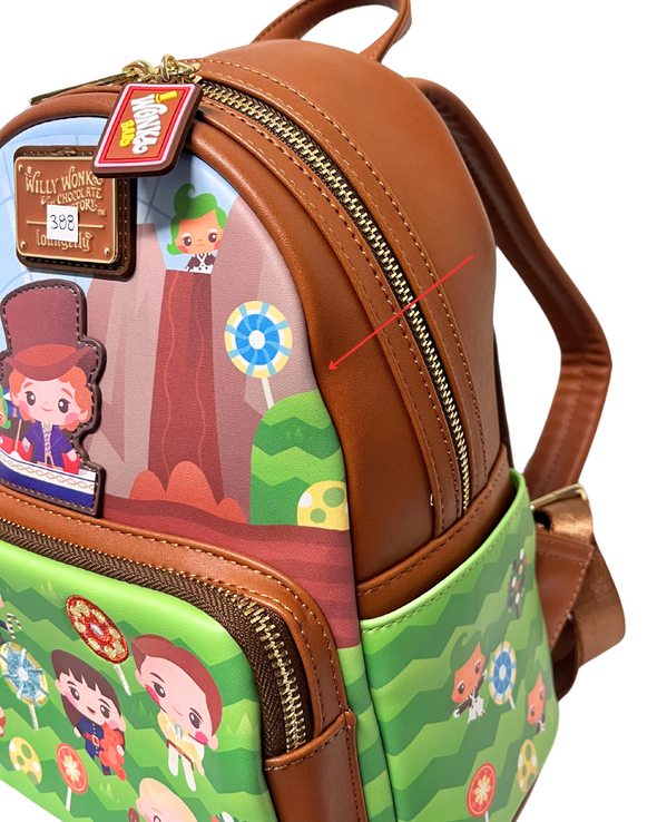 Loungefly Charlie and the Chocolate Factory Anniversary Mini Backpack DEFECTIVE #388