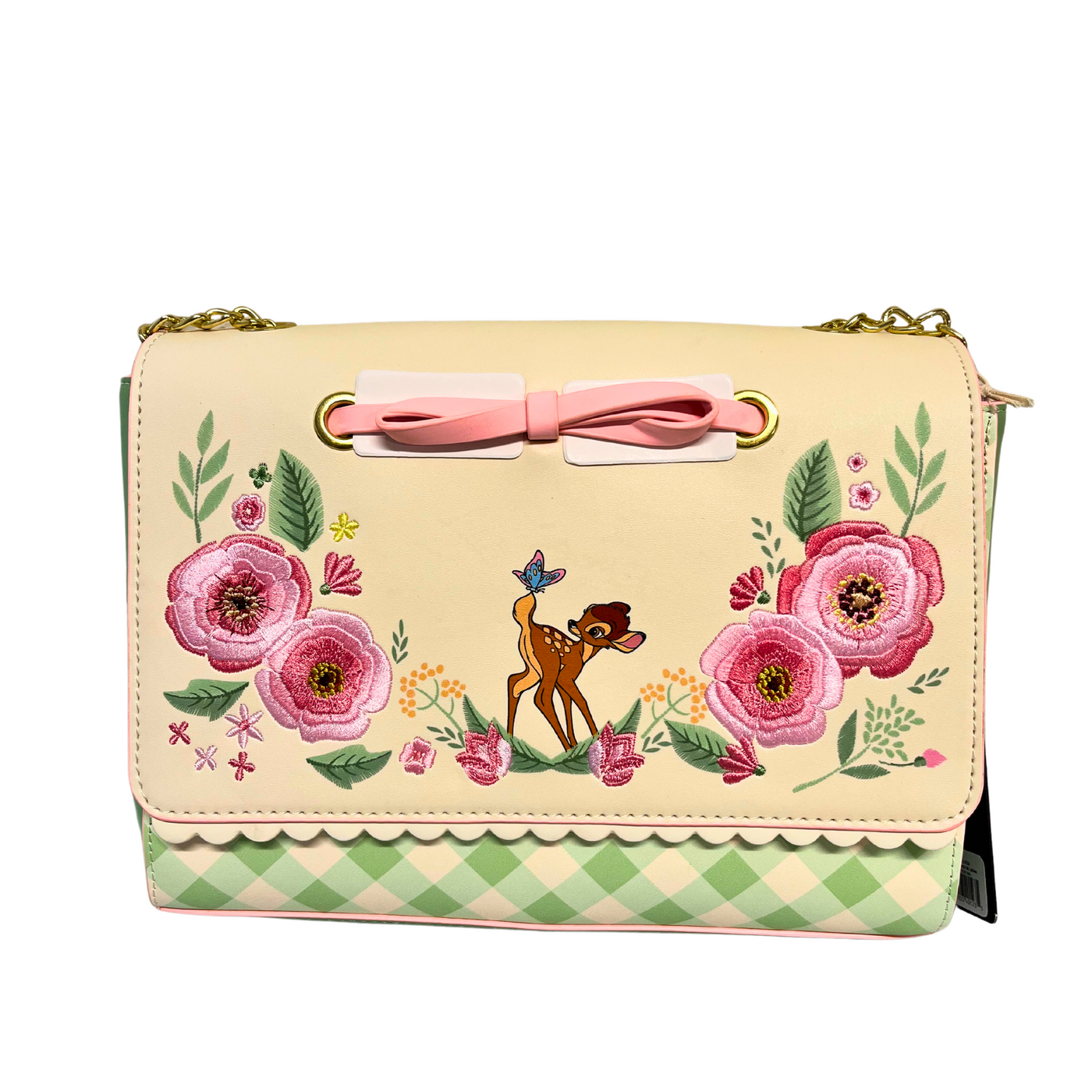 Loungefly Disney Bambi Springtime Gingham Crossbody: Handbags