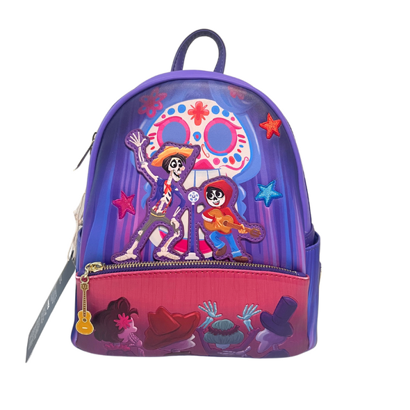 Loungefly Disney Pixar Coco Miguel and Hector Performance Mini Backpack DEFECTIVE #315