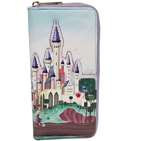 Loungefly Disney Sleeping Beauty Castle Zip Around Wallet DEFECTIVE #217