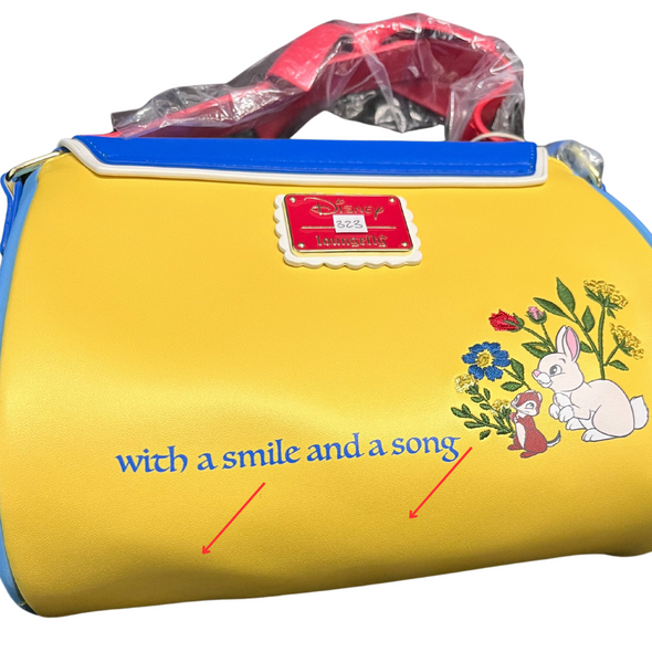 Loungefly Disney Snow White Bow Cosplay Crossbody DEFECTIVE #323