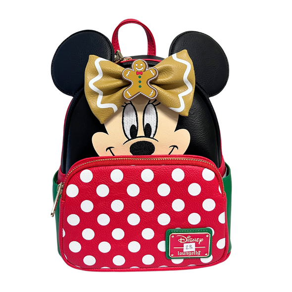 Modern Pinup Exclusive Loungefly Disney Minnie Holiday Mini Backpack with Interchangeable Scented Bows DEFECTIVE #23