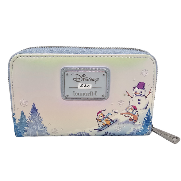 Loungefly Disney Mickey and Friends Winter Wonderland Zip Around Wallet DEFECTIVE #220