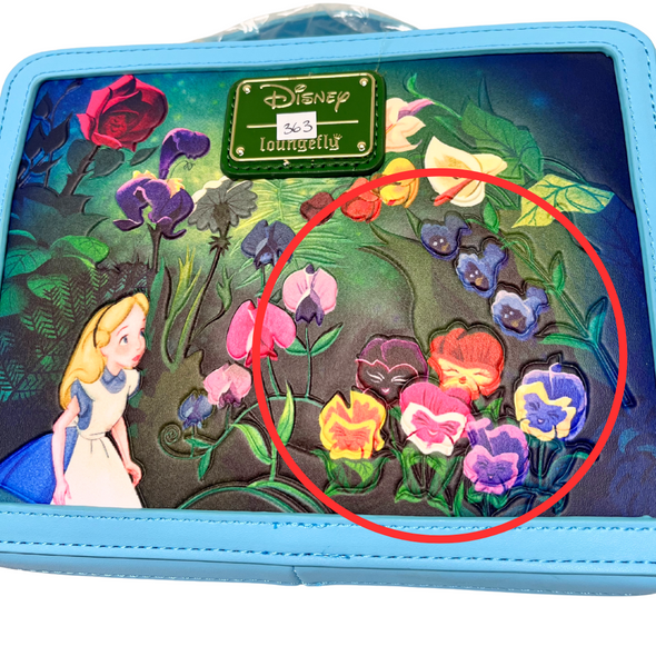 Loungefly Alice in Wonderland Lunchbox Crossbody DEFECTIVE #363