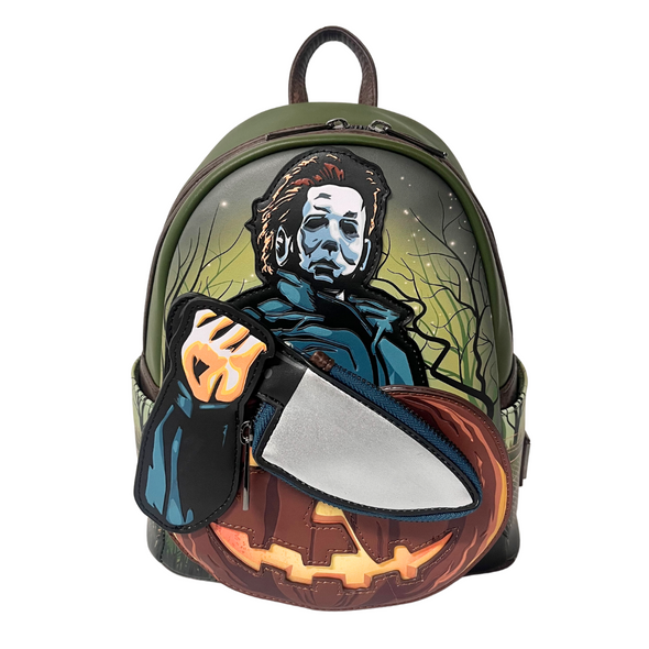 Loungefly Halloween Michael Myers Pumpkin Glow Mini Backpack DEFECTIVE #330