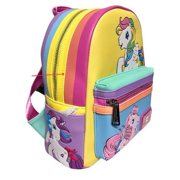 Loungefly Hasbro My Little Pony Color Block Mini Backpack DEFECTIVE #356