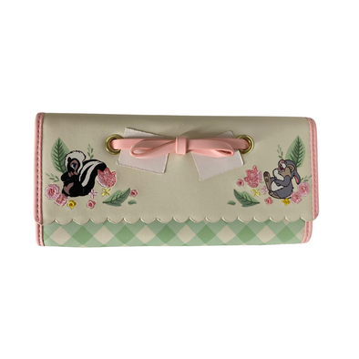 Loungefly Disney Bambi Springtime Gingham Trifold Wallet DEFECTIVE #152