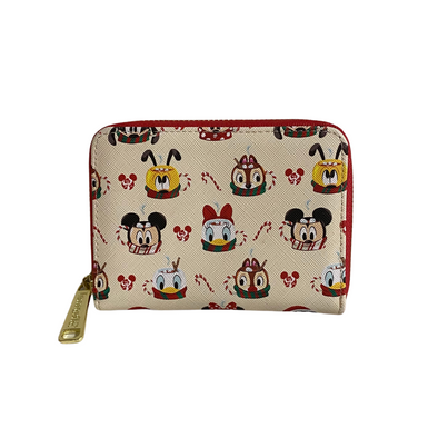 Loungefly Disney Hot Cocoa Mugs AOP Zip Around Wallet DEFECTIVE #179