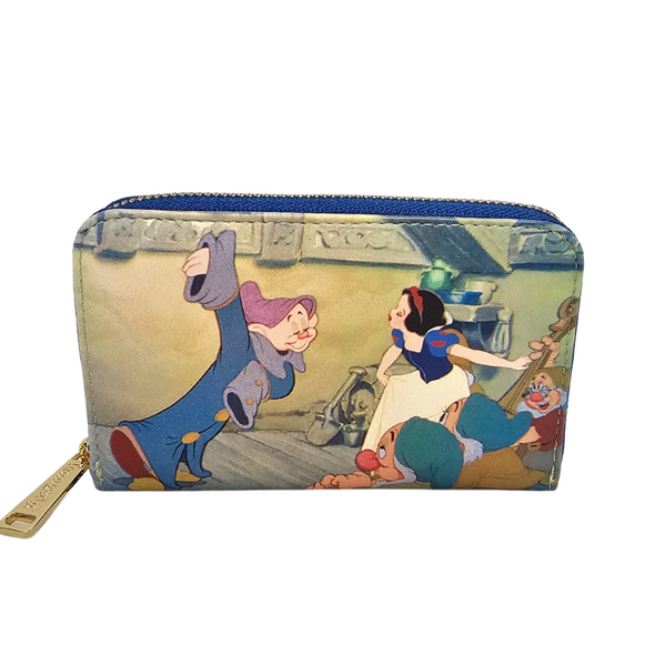 Loungefly Disney Snow White Princess Scenes Zip Around Wallet DEFECTIVE #221