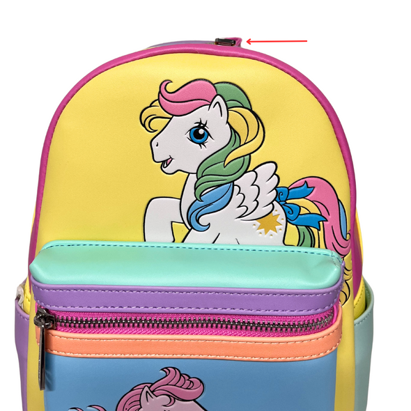 Loungefly Hasbro My Little Pony Color Block Mini Backpack DEFECTIVE #356