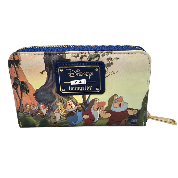 Loungefly Disney Snow White Princess Scenes Zip Around Wallet DEFECTIVE #221