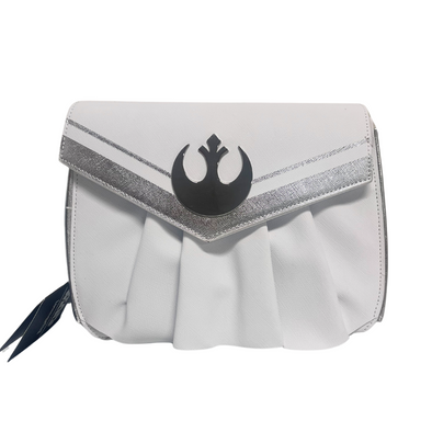 Loungefly Star Wars Princess Leia White Cosplay Chain Strap Crossbody DEFECTIVE #174