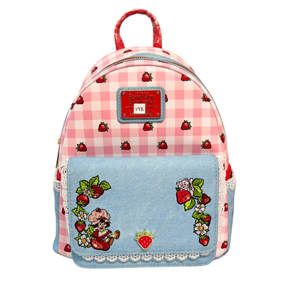 Loungefly Strawberry Shortcake Denim Pocket Mini Backpack DEFECTIVE #198