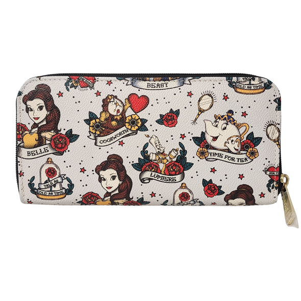 Loungefly Disney Belle Tattoo AOP Wallet DEFECTIVES