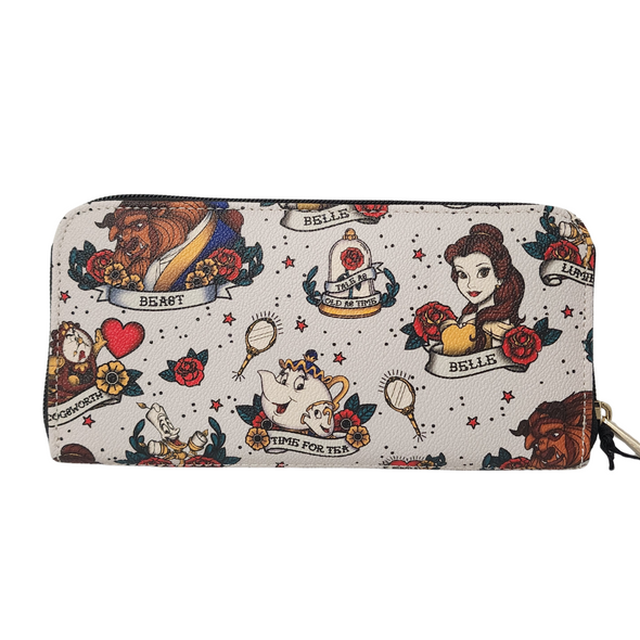 Loungefly Disney Belle Tattoo AOP Wallet DEFECTIVES