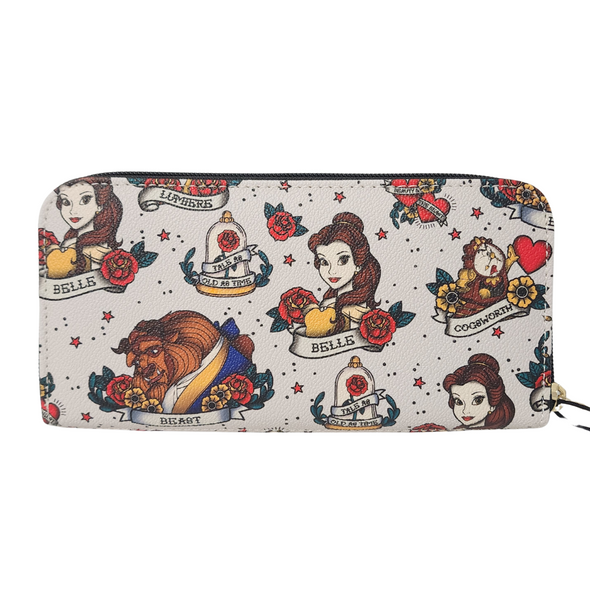 Loungefly Disney Belle Tattoo AOP Wallet DEFECTIVES