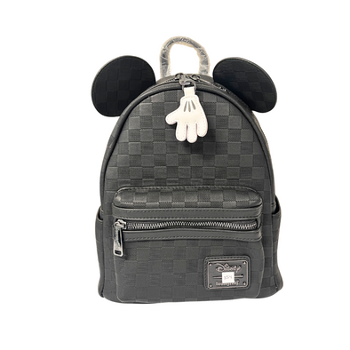 Loungefly Disney Mickey Checkered Texture Convertible Crossbody DEFECTIVE #354