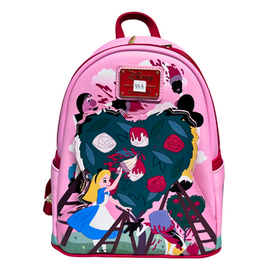 Loungefly Disney Alice in Wonderland Painting the Roses Red Mini Backpack DEFECTIVE #999