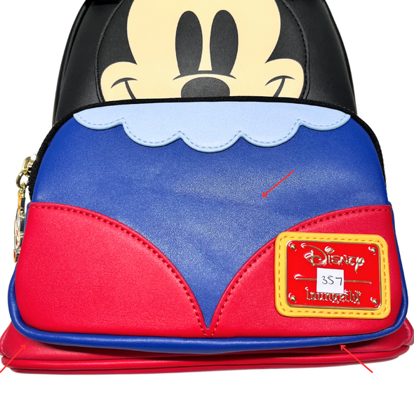 Loungefly Disney Minnie Brave Little Tailor Cosplay Mini Backpack DEFECTIVE #357