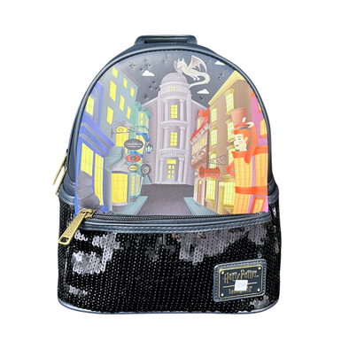 Loungefly Harry Potter Diagon Alley Sequin Mini Backpack DEFECTIVE #340