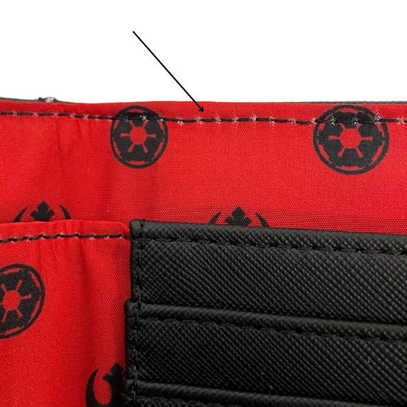 Loungefly Star Wars Trilogy 2 Flap Wallet DEFECTIVE #242