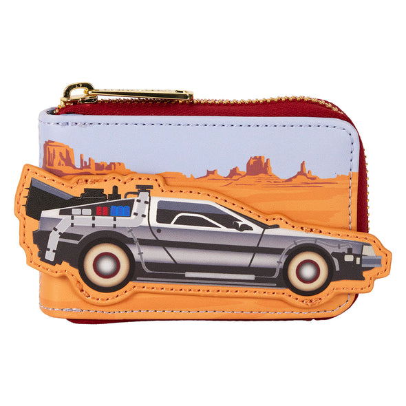 Loungefly Back to the Future 40th Anniversary DeLorean Wallet