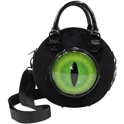 Kreepsville Eyeball Black Cat Backpack Purse