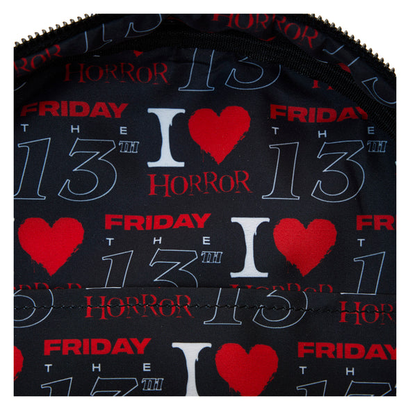 Loungefly Friday The 13th I Heart Horror Mini Backpack