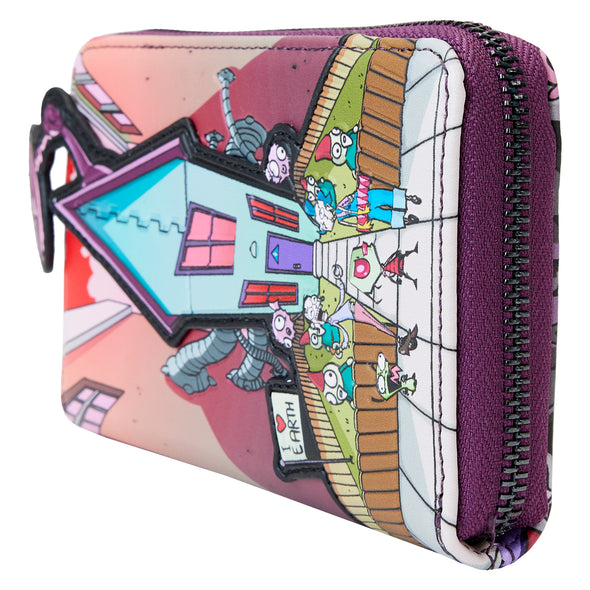 Loungefly Nickelodeon Invader Zim Secret Lair Zip Around Wallet