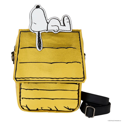 Loungefly Peanuts 75th Anniversary Snoopy Sleeping Doghouse Crossbody Bag