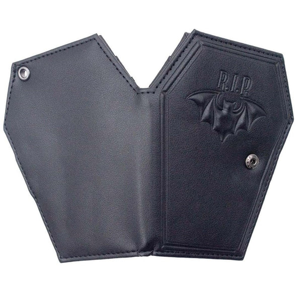 Kreepsville RIP Bat Embossed Coffin Wallet