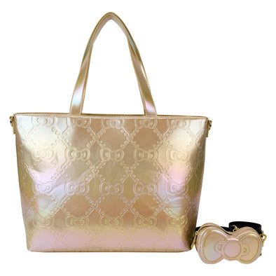 Loungefly Sanrio 50th Anniversary Gold Tote Bag with Coin Bag