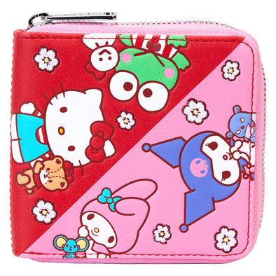 Loungefly Sanrio Hello Kitty And Friends Color Block Zip Around Wallet