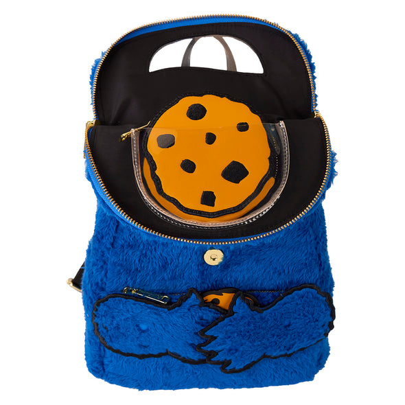 Loungefly Sesame Street Cookie Monster Plush Mini Backpack