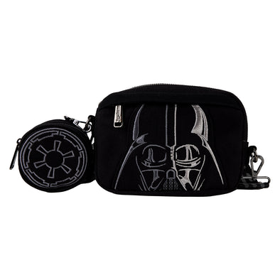 Loungefly Star Wars Darth Vader Canvas Sling Bag with Coin Bag