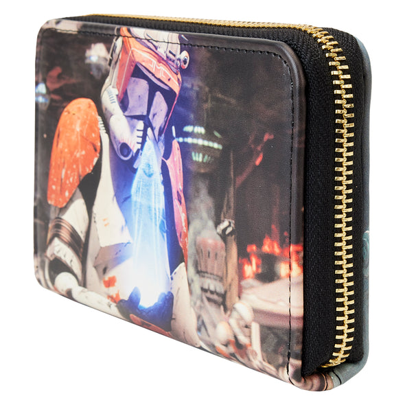 Loungefly Star Wars Episode Three Revenge of the Sith Scene Zip Around Wallet