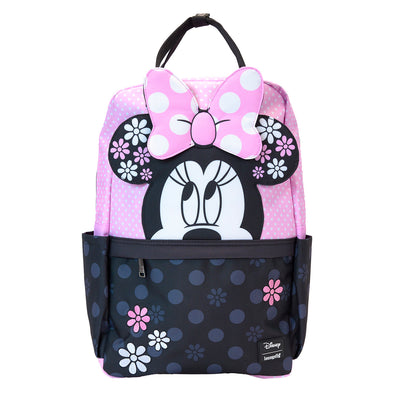 Loungefly Disney Minnie Floral Rock The Dots Nylon Full Size Backpack