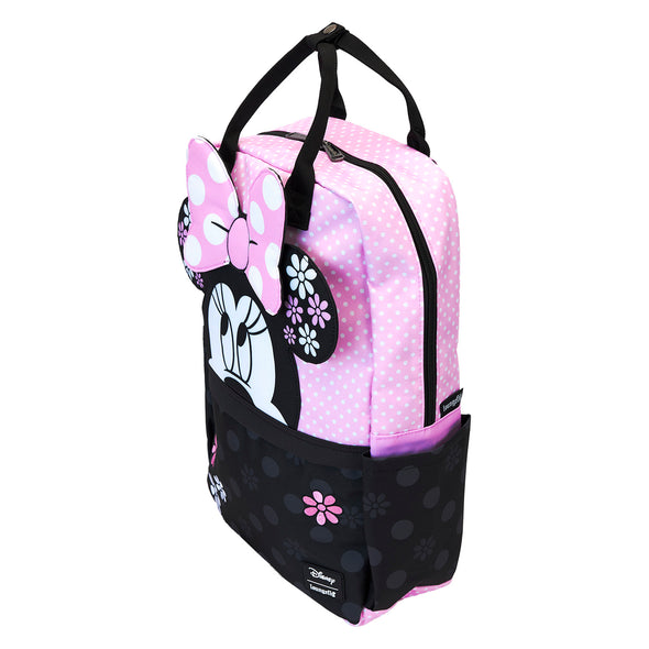 Loungefly Disney Minnie Floral Rock The Dots Nylon Full Size Backpack