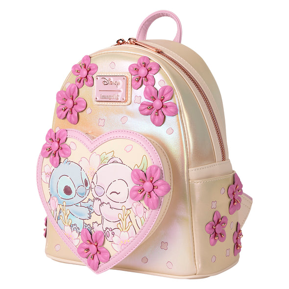 Loungefly Disney Cute Stitch Blossom Heart Mini Backpack