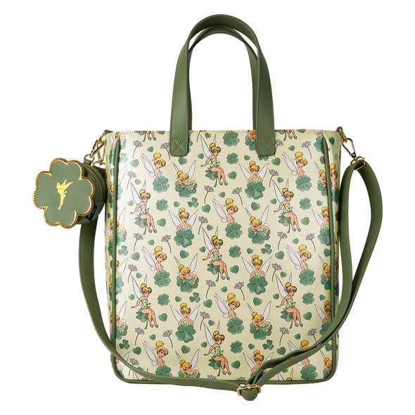 Loungefly Disney Tinkerbell 4 Leaf Clover Tote With Coin Bag