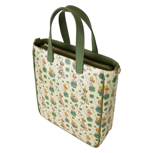 Loungefly Disney Tinkerbell 4 Leaf Clover Tote With Coin Bag