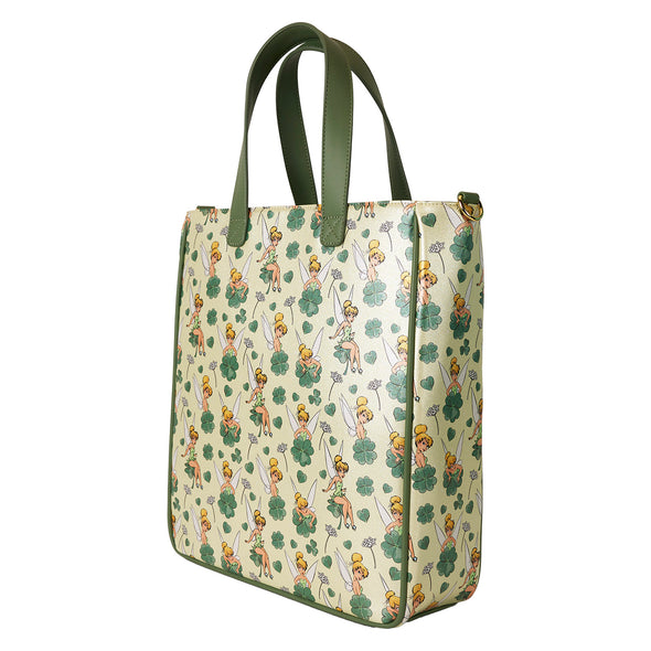 Loungefly Disney Tinkerbell 4 Leaf Clover Tote With Coin Bag