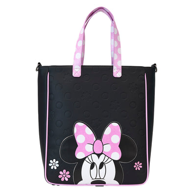 Loungefly Disney Minnie Floral Rock The Dots Tote With Coin Purse