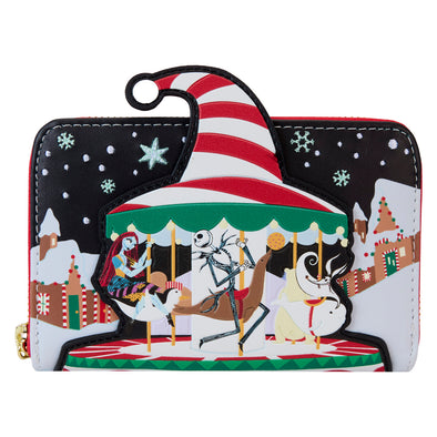 Loungefly Nightmare Before Christmas Candy Cane Carousel Zip Around Wallet