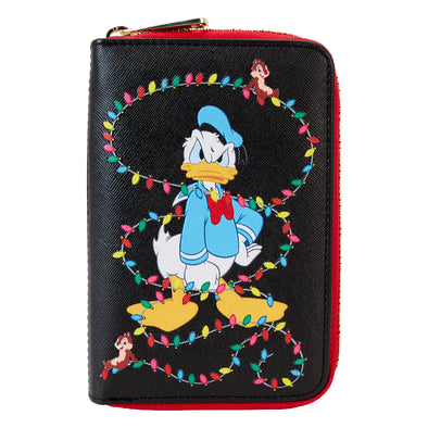 Loungefly Disney Mickey and Friends Christmas Light Decorations Zip Around Wallet