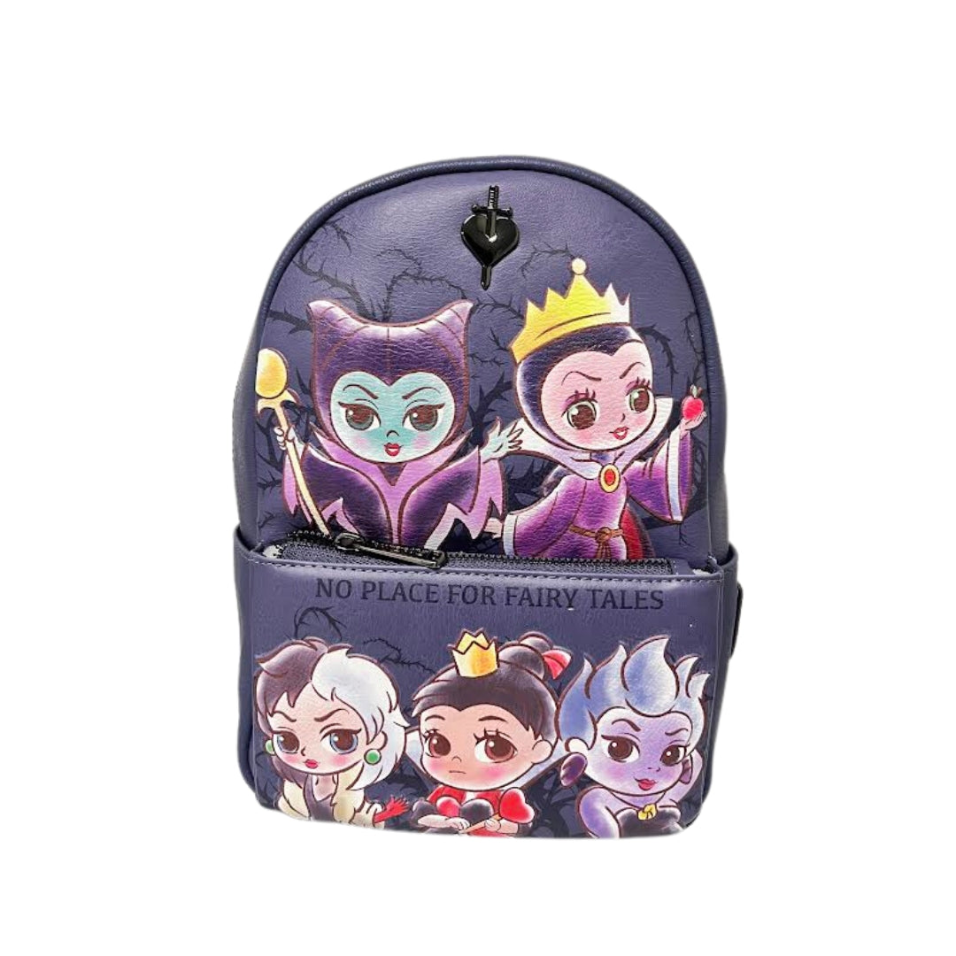 Loungefly, Bags, Loungefly Disney Villains Aop Mini Backpack Exclusive  Wallet