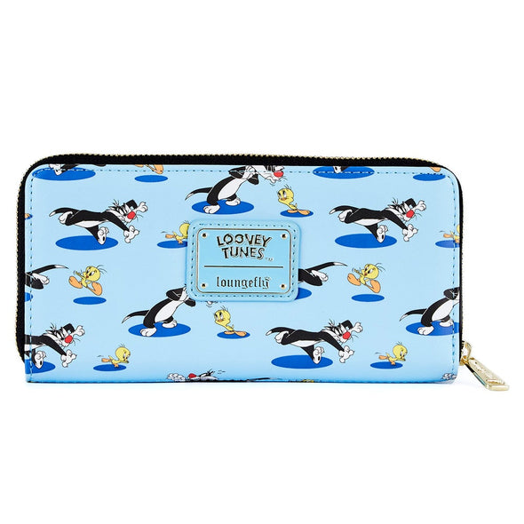 Loungefly Looney Tunes Tweety & Sylvester AOP Zip Around Wallet