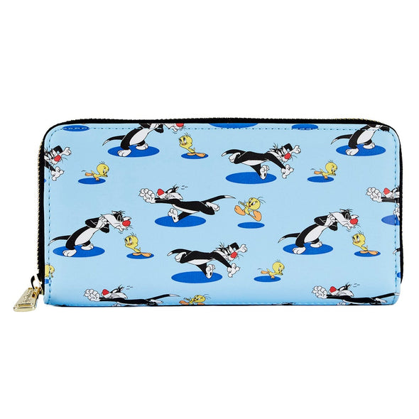 Loungefly Looney Tunes Tweety & Sylvester AOP Zip Around Wallet