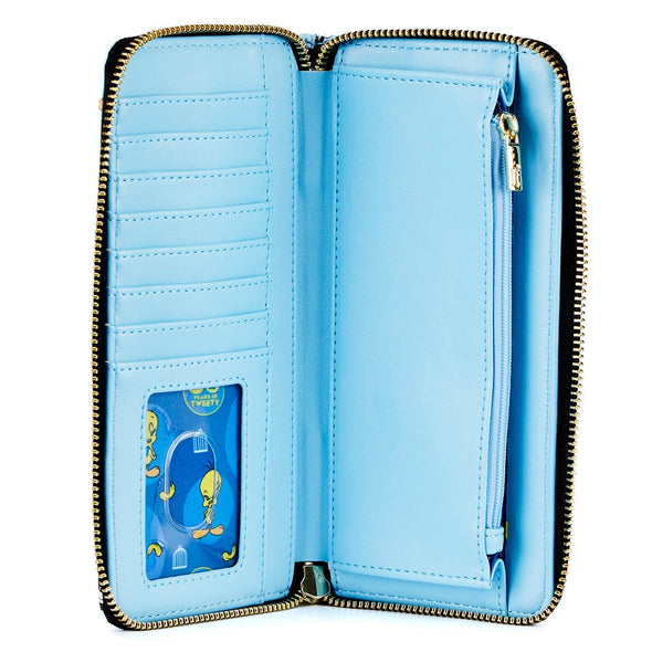 Loungefly Looney Tunes Tweety & Sylvester AOP Zip Around Wallet